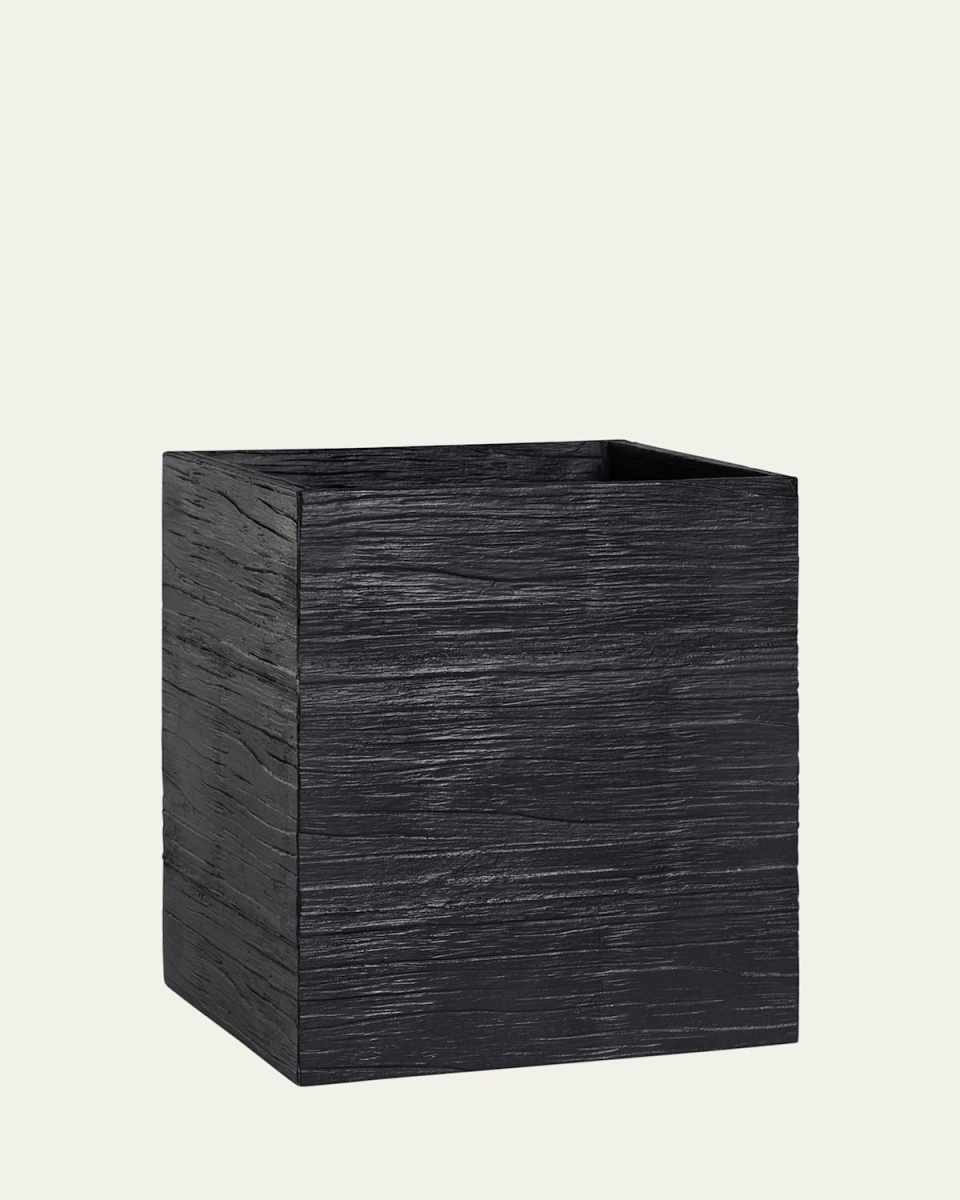 Shou Sugi Ban Resin Wastebasket